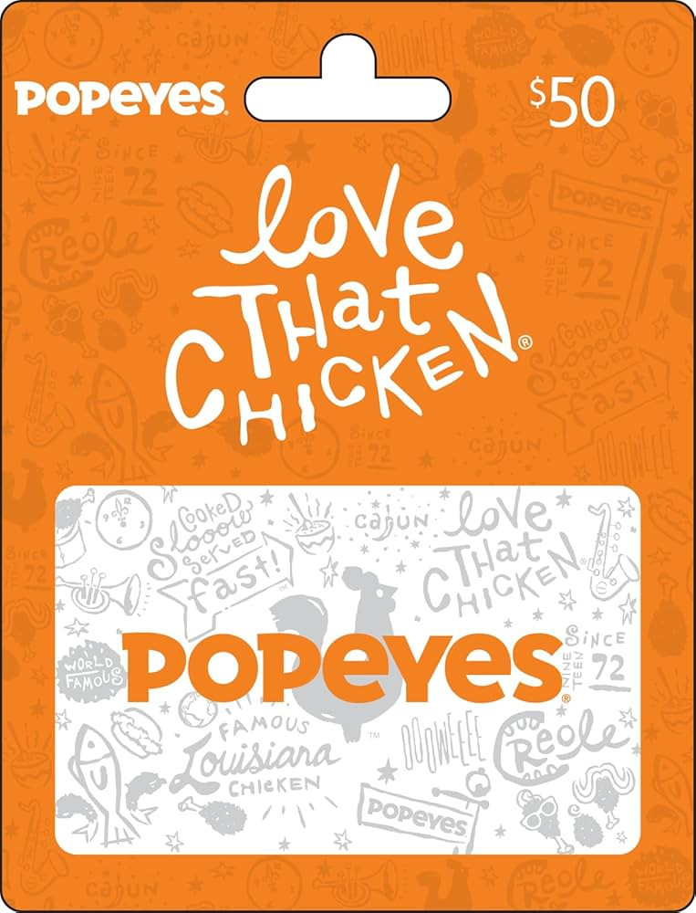 Popeyes Physical Gift Card - $50 | Amazon (US)