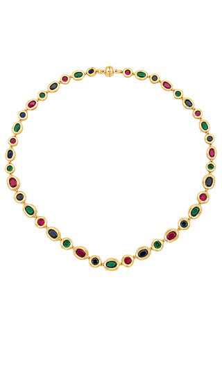 The Royale Stone Tennis Necklace in Gold | Revolve Clothing (Global)