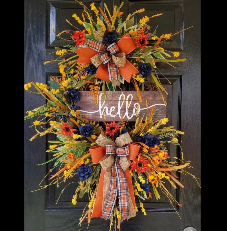 Fall Wreath, Fall Wreaths for Front Door, Front Door Decor | Etsy (Global)