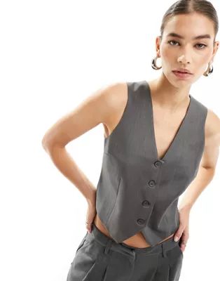 COLLUSION fitted vest in gray heather - part of a set | ASOS | ASOS (Global)