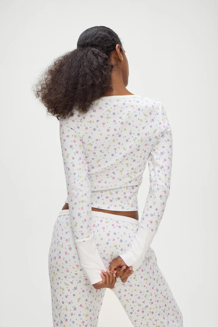 Nate Long Sleeve Thermal Shirt - Picnic Blanket | Frankies Bikinis