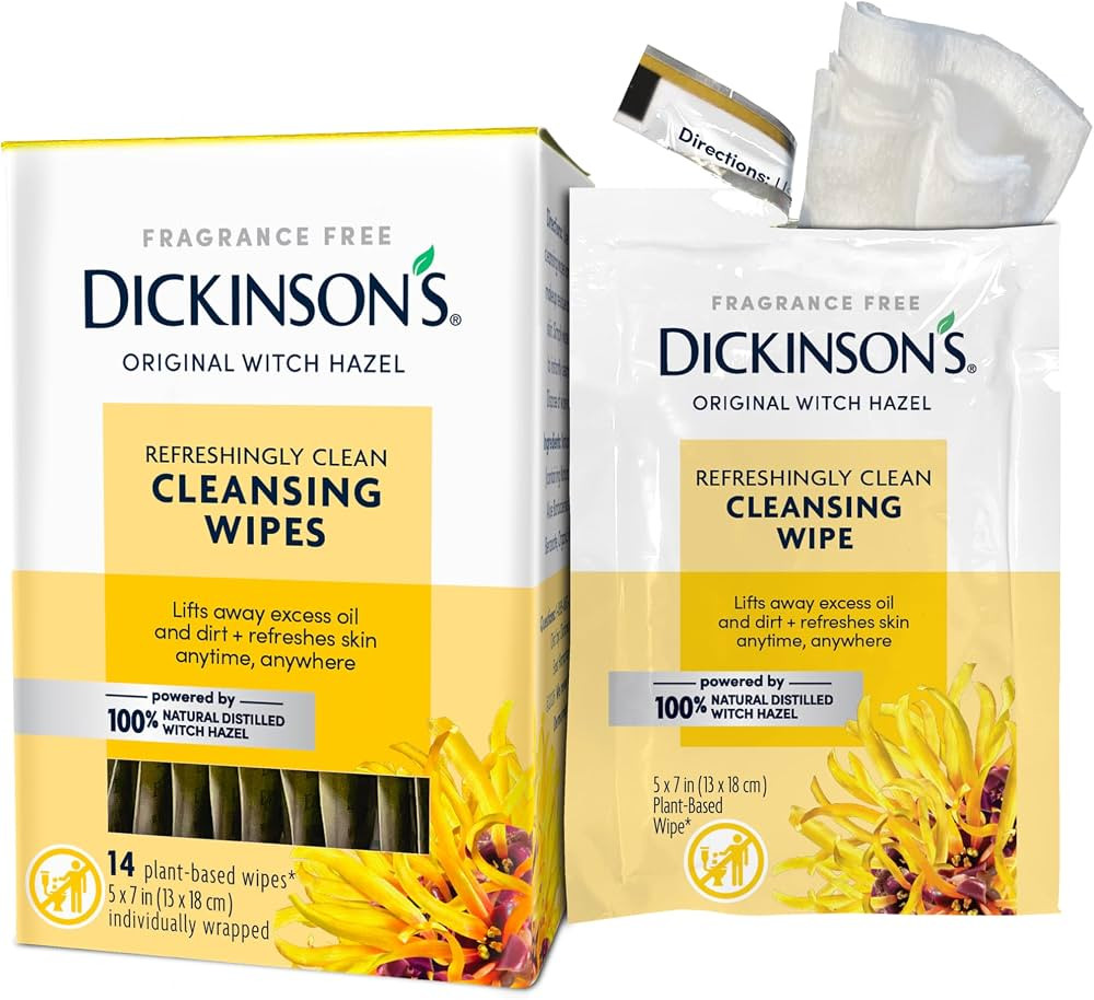 Dickinson's Witch Hazel Cleansing Cloth Singles | 14ct Individually Wrapped | Amazon (US)