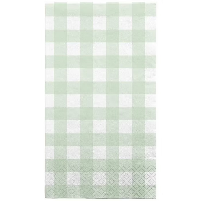 30ct Disposable Lunch Napkins Gingham Green - Spritz™ | Target