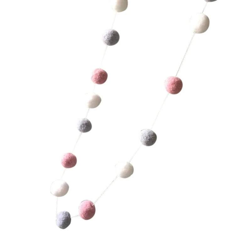 30Pcs Wool Felt Balls Handmade Garland Pom Pom Hanging String Home Decor Craft | Walmart (US)