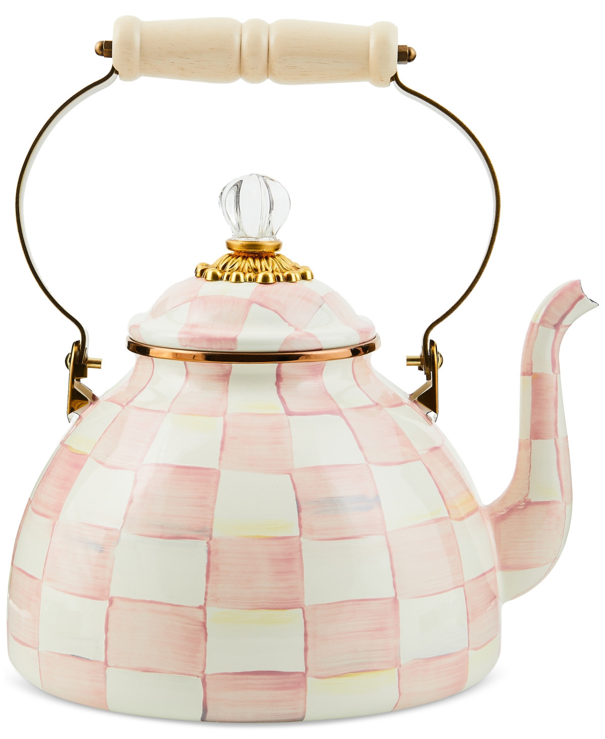 Mackenzie-Childs Rosy Check 3-Qt. Tea Kettle | Macy's