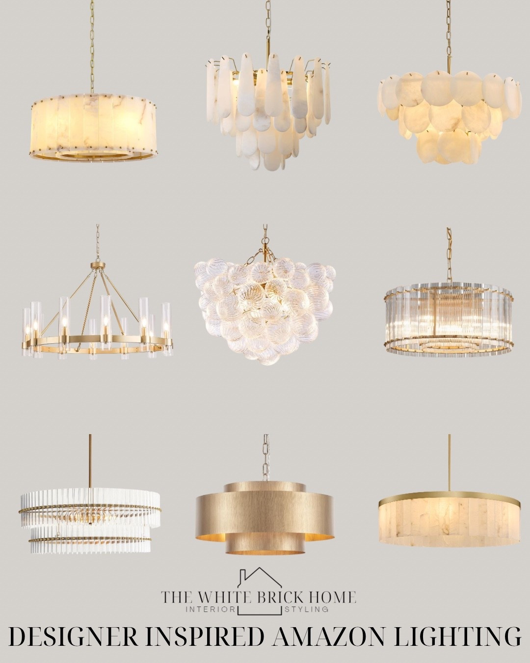 Stunning chandeliers options from Amazon that look designer without the designer price tag. I especially love this brass bubble chandelier for a dining room! 

Chandelier, lighting, brass chandelier, brass light fixture, dining room decor, dining room lighting, dining room design, dining room finds, home decor, home design, dining room lighting, kitchen lighting, lighting plan, lighting ideas, Amazon, Amazon home, Amazon chandelier, brass chandelier