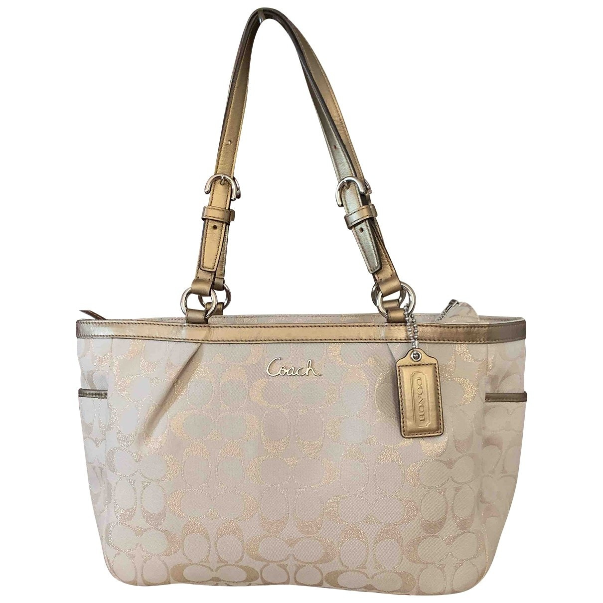 Coach Beige Cloth handbag for Women | Vestiaire Collective (Global)