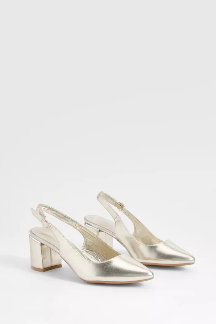 Block Heel Pointed Toe Court Shoes | Boohoo.com (UK & IE)