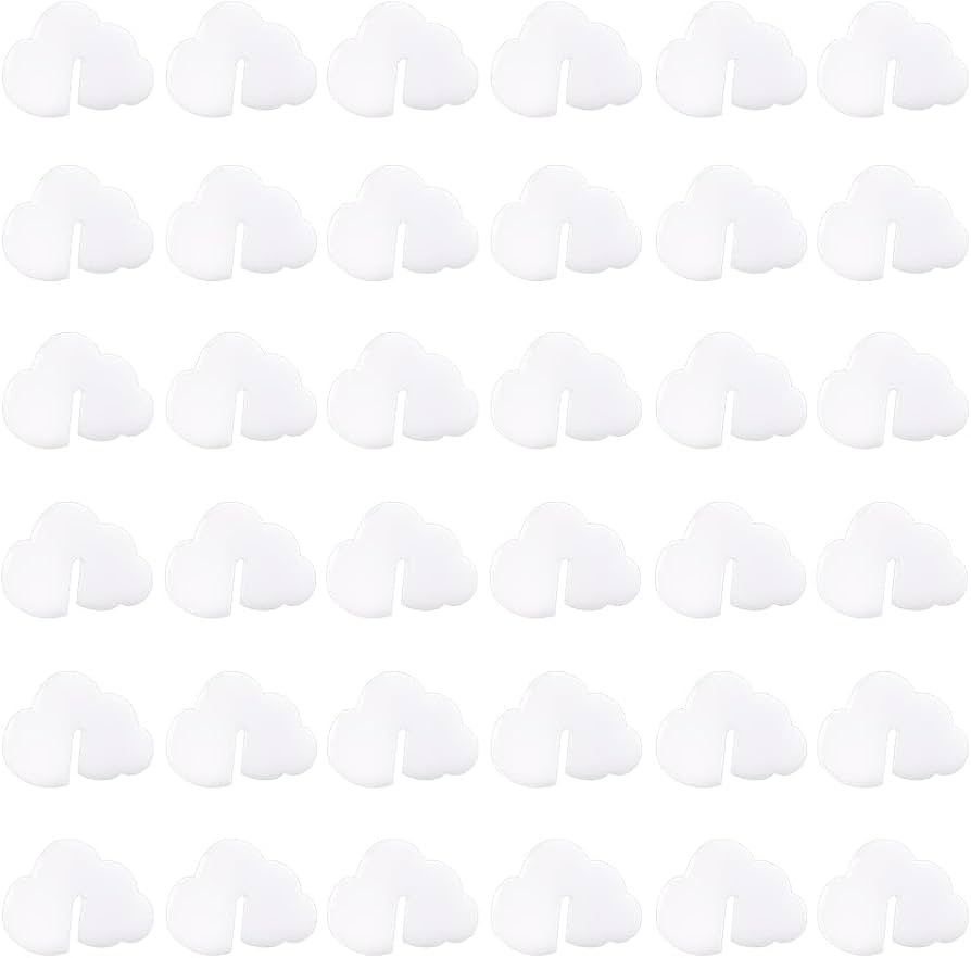 FINGERINSPIRE 50 Pcs Acrylic Drink Tags Cloud Shape Party Drink Tag 1.8x1.2 inch White Acrylic Dr... | Amazon (US)