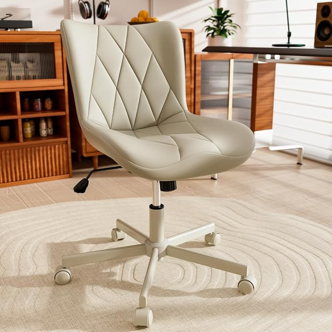 Armless Desk Chair, Morden Home Office Chair no Arms, Adjustable Height & Rocking Computer Chair,... | Amazon (US)