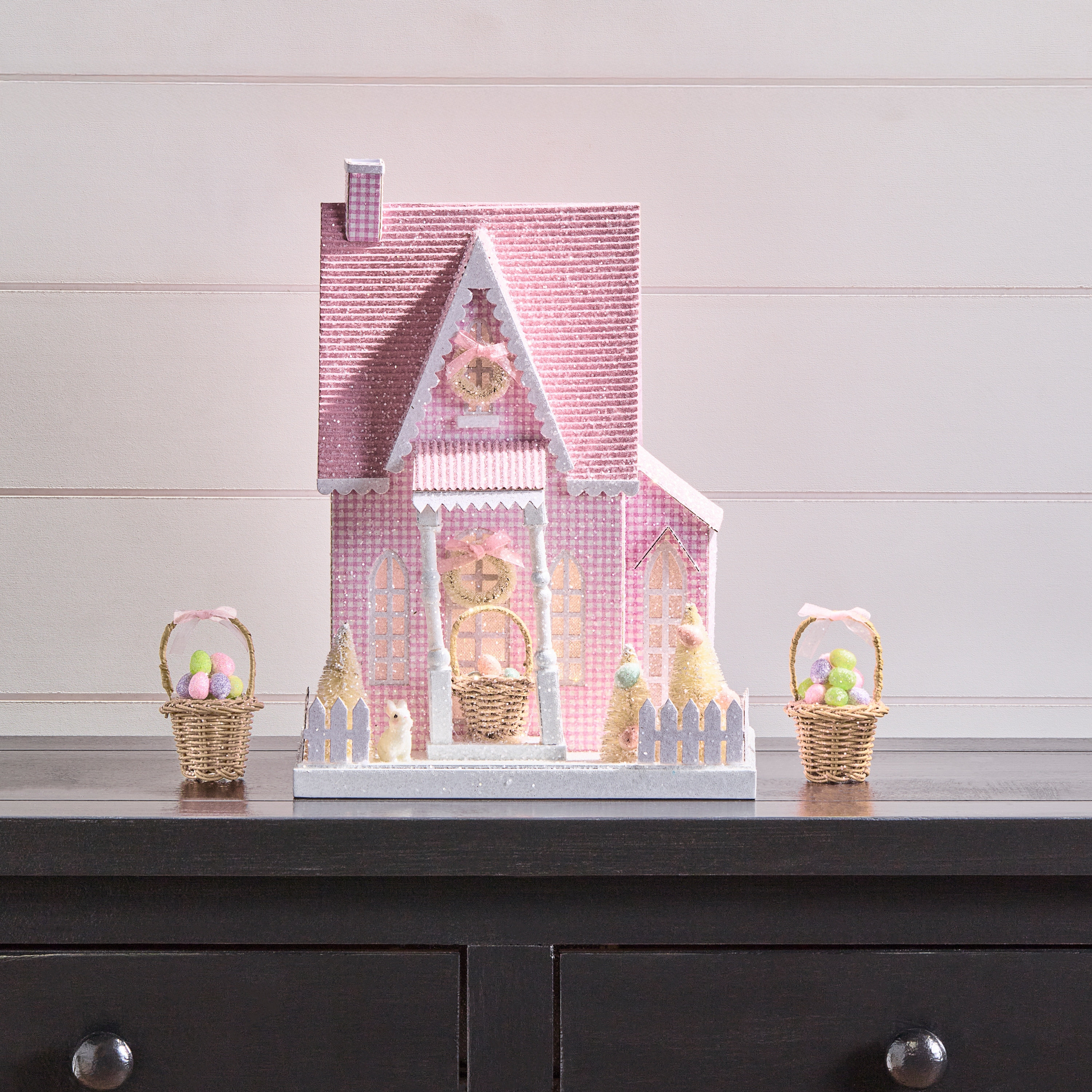 12.5" LED Spring Tudor House | Overstock