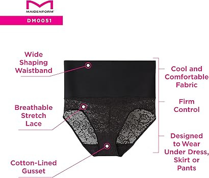 Maidenform womens Shapewear Underwear, Tummy Control Shapewear for Women, Panties - Lace Options,... | Amazon (US)