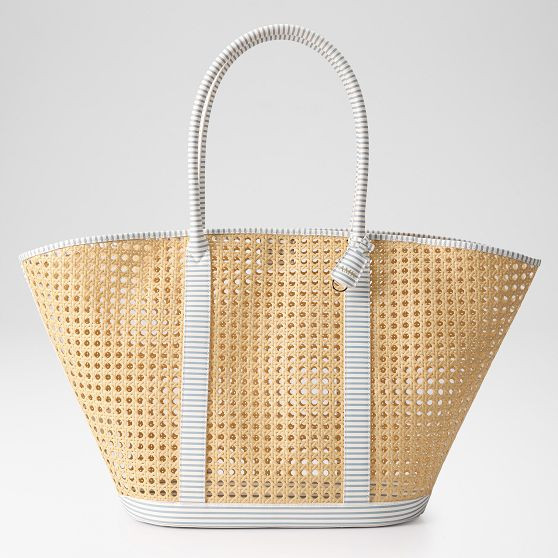 Waterproof Caning Wide Tote | Mark and Graham