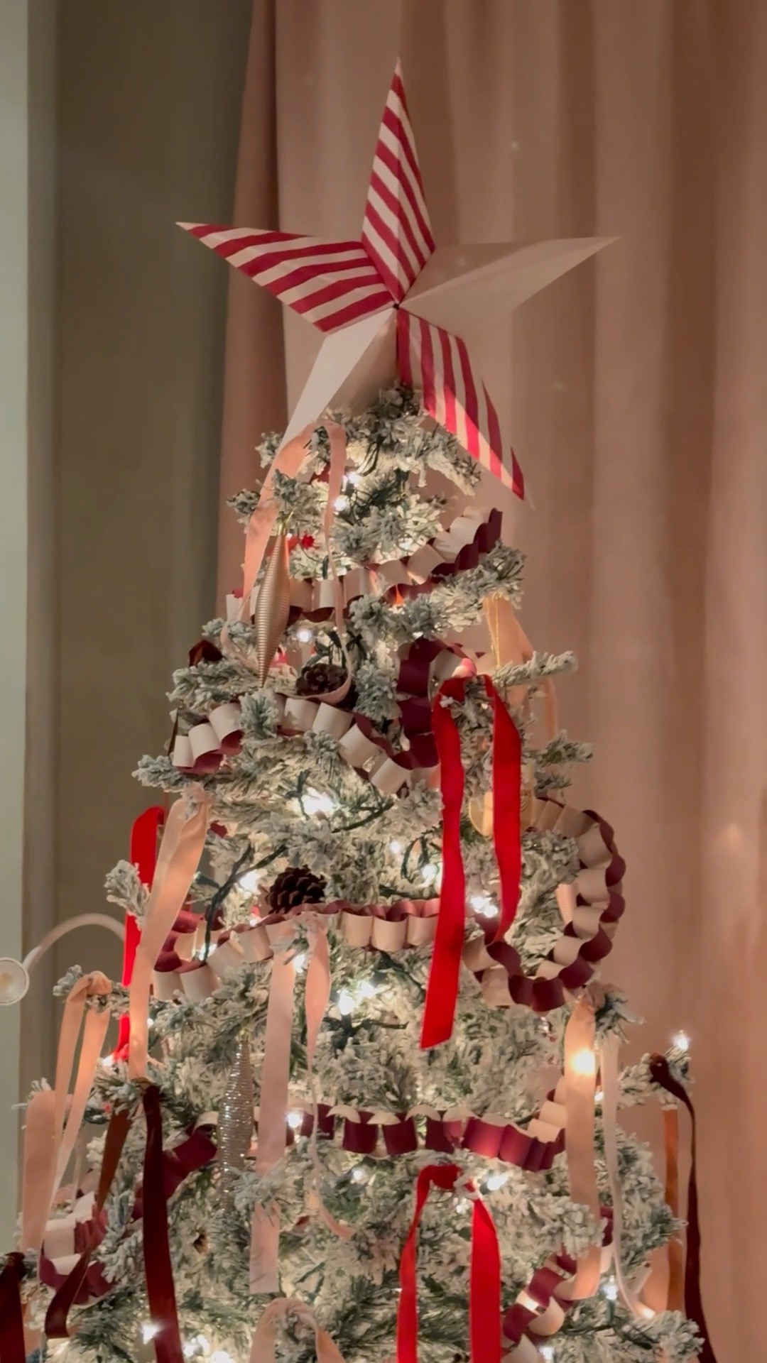 The full first layer of the tree is complete! 🎄 This tree has been my personal project the past few Christmases but now I’m determined to fix the sparseness problem. I’m thinking some big chrome ornaments and fluffy picks 🤔 I sewed the tree skirt myself a few years back and of course made the garland and tree topper by hand this year. 

#LTKHome #LTKHoliday #LTKSeasonal