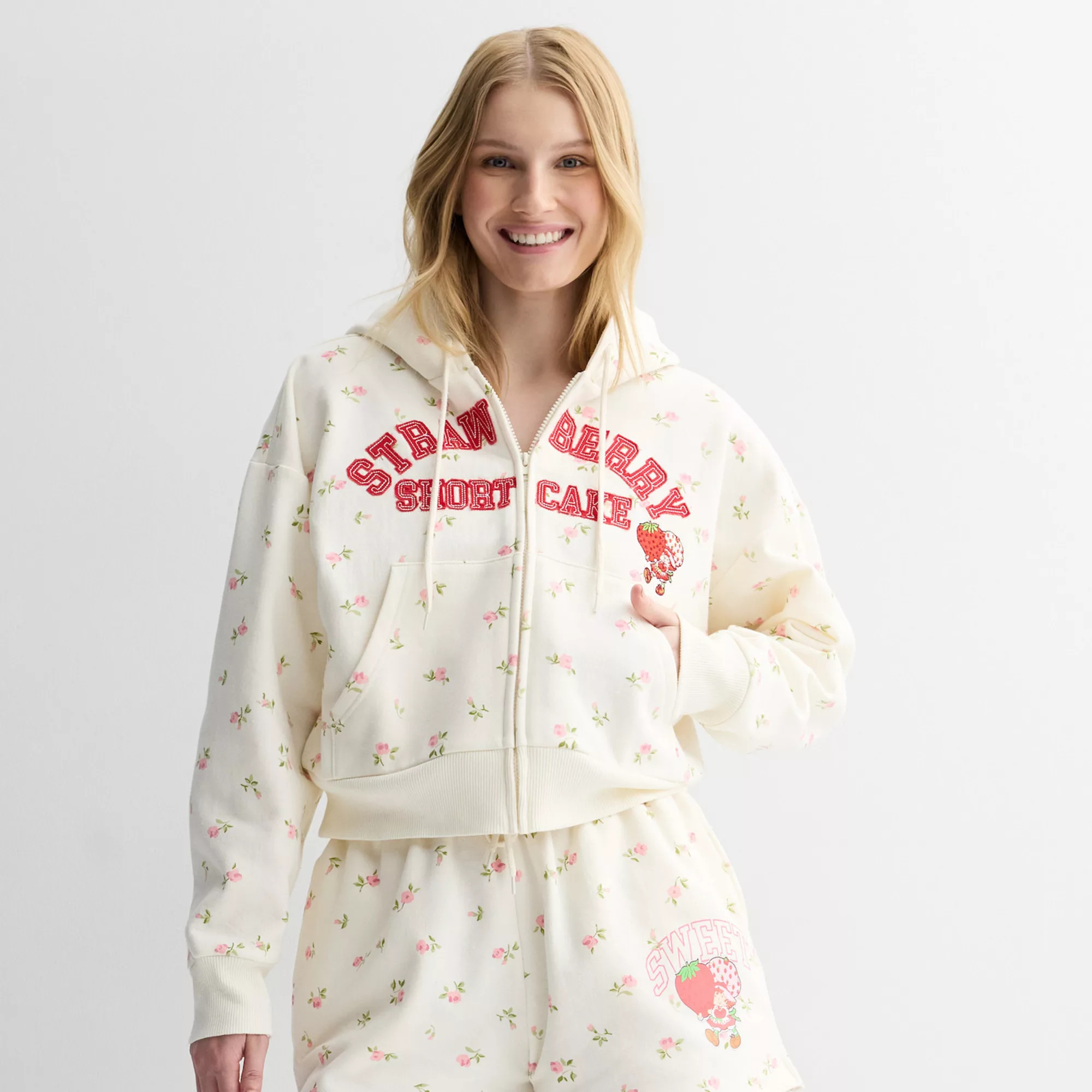 Juniors' Strawberry Shortcake Graphic Zip Hoodie | Kohl's