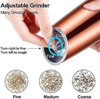 Gravity Electric Pepper and Salt Grinder Set, Adjustable Coarseness, Battery Powered with LED Lig... | Amazon (US)