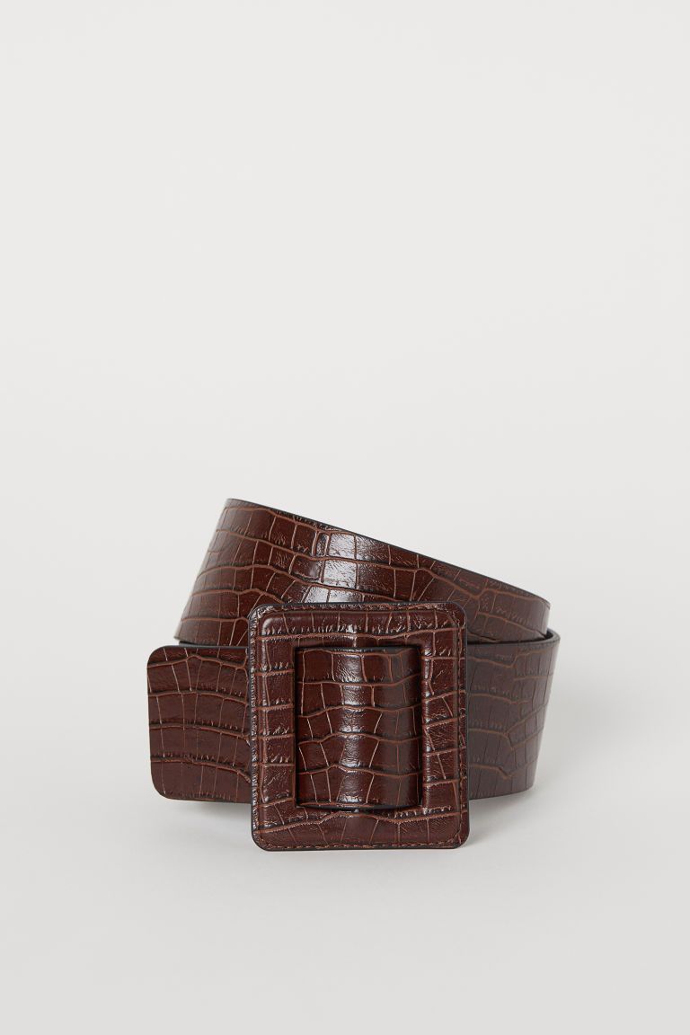 Crocodile-patterned Waist Belt | H&M (US)