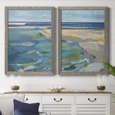 Breakwater - 2 Piece Picture Frame Print Set on Canvas | Wayfair North America