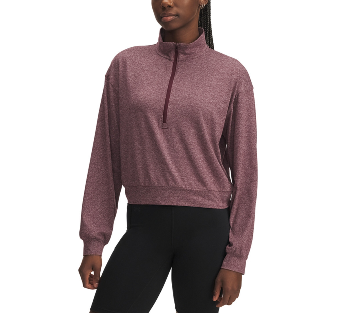 Under Armour Women's Motion Lounge Half-Zip Pullover - Dark Maroon Medium Heather / / Dark Maro | Macy's