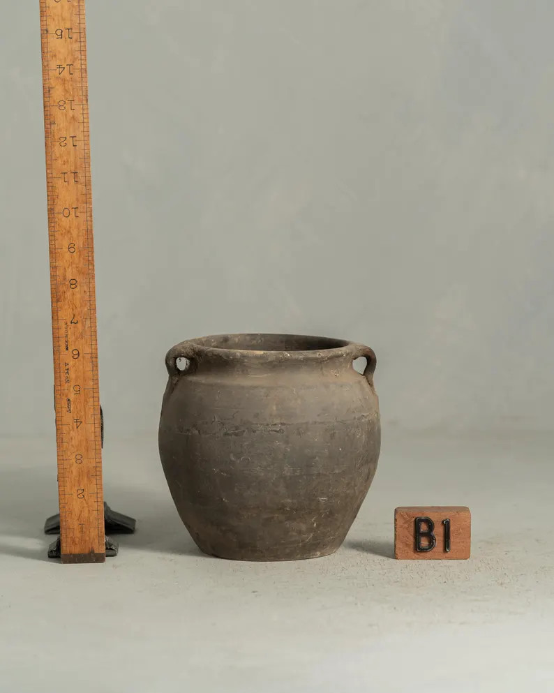 Small Vintage Pot Clay Terracotta Pottery Rustic Vessel Antique Planter (free Shipping) - Etsy | Etsy (US)