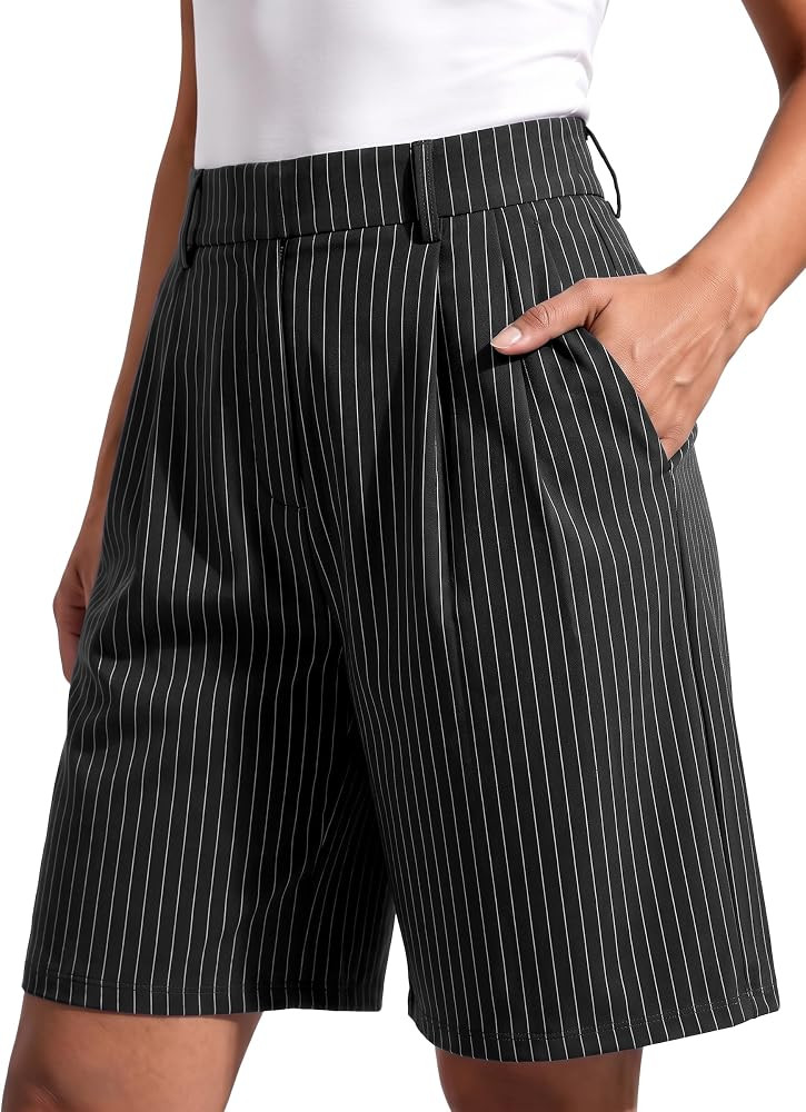 Womens Bermuda Long Shorts with Pockets for Business Casual Outfits | Amazon (US)