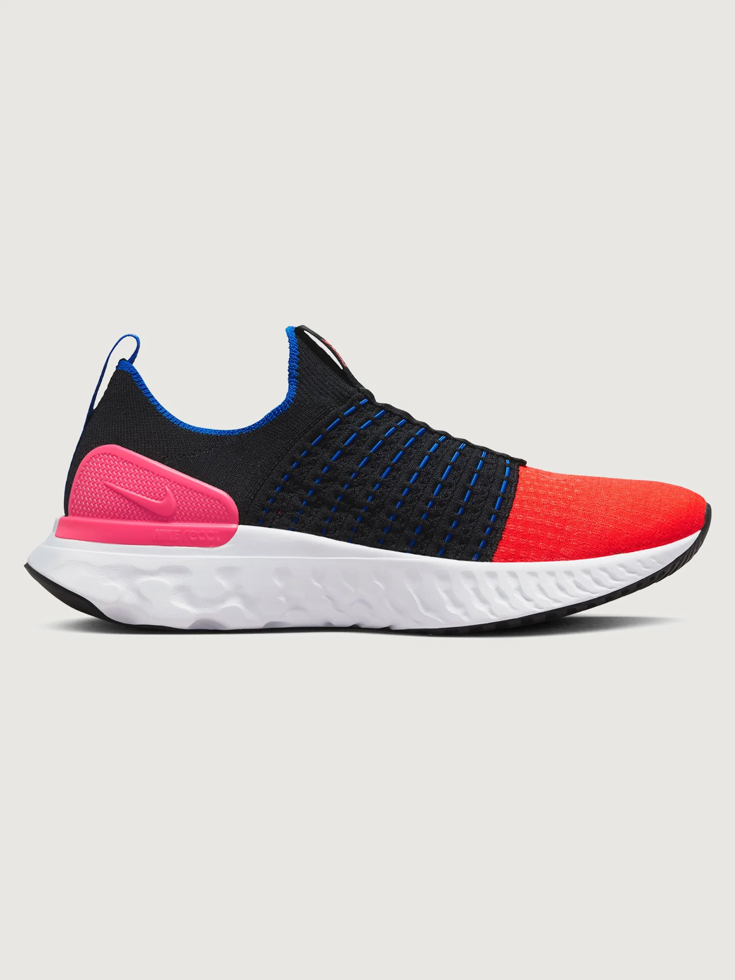 W NIKE REACT PHANTOM RUN FK 2 - Black/Bright Crimson-Hyper Pink | Carbon38