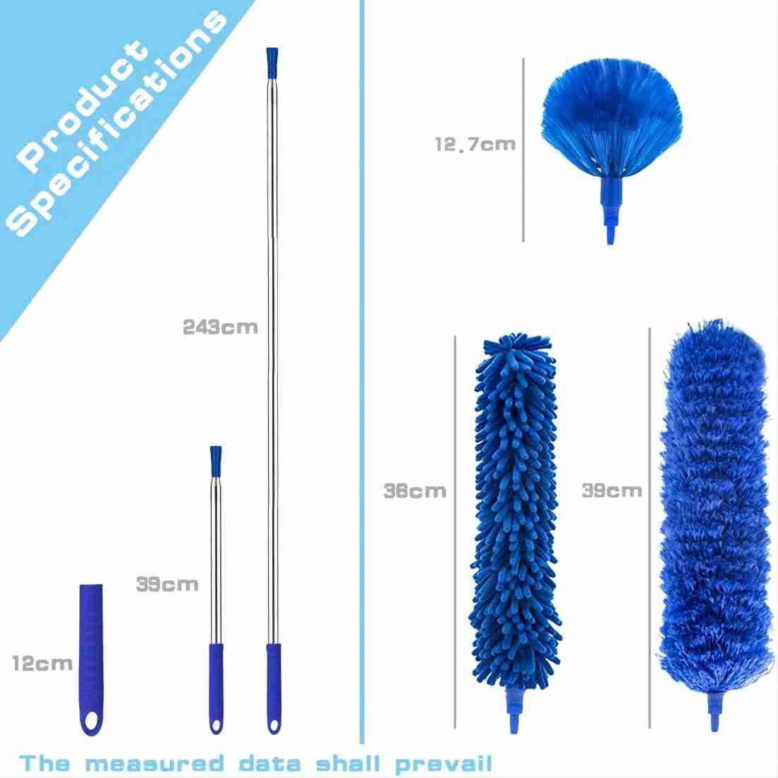 Cobweb Duster with Extension Pole, Washable Cleaning Duster Kit with 3 Duster Heads, Cobweb Duste... | Amazon (US)