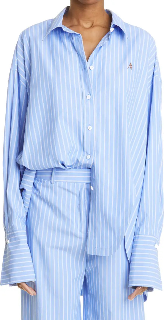 The Attico Diana Parachute Stripe Button-Up Shirt | Nordstrom | Nordstrom