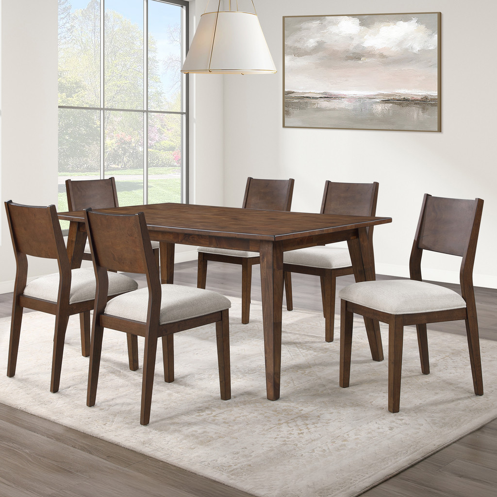 Canton Rectangular Solid Wood Dining Room Set In Brown | 1stopbedrooms