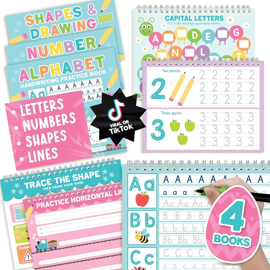 Hadley Designs Magic Grooved Writing Practice for Kids- Preschool Learning Activities, Letter Tra... | Amazon (US)