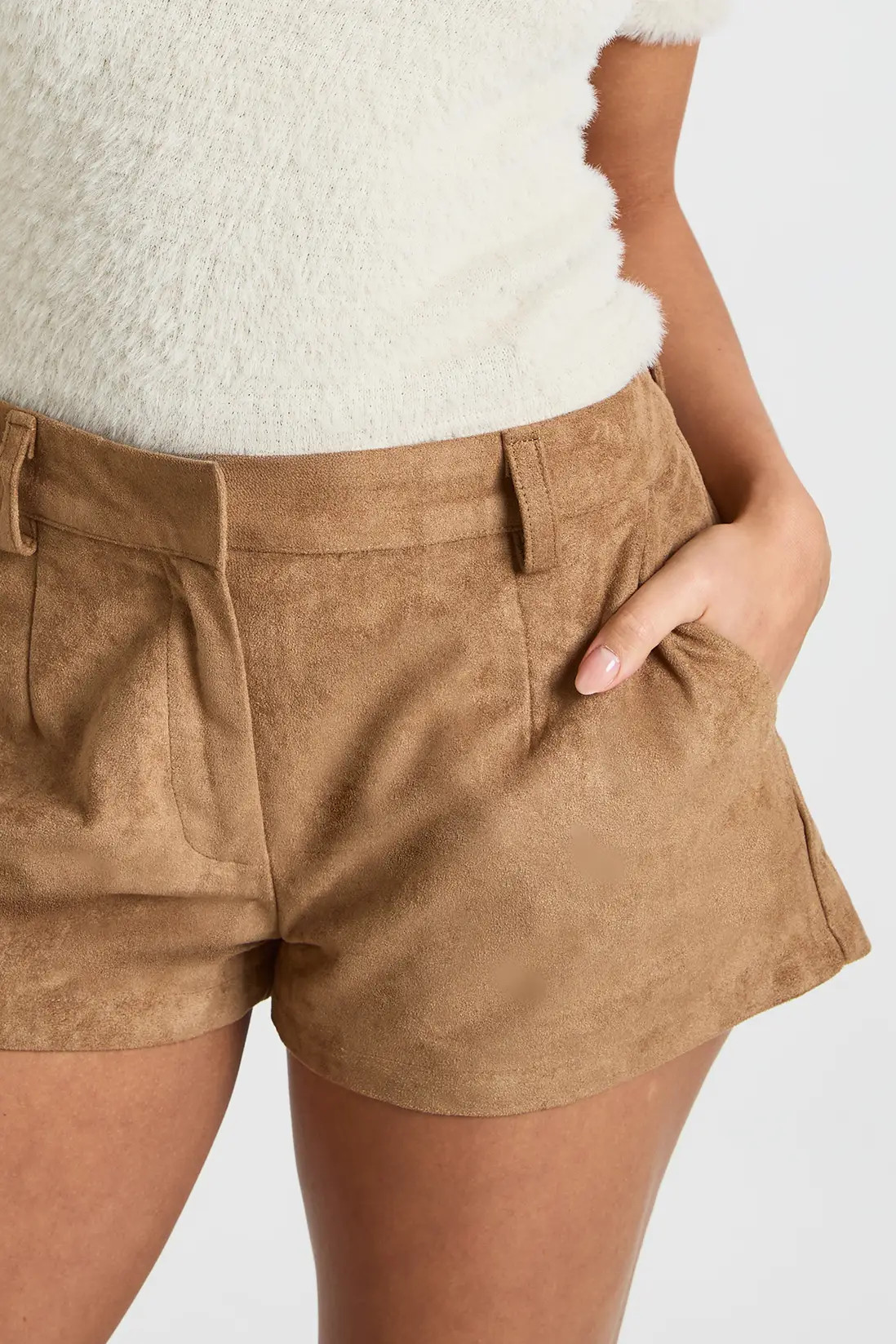 Mocha Faux Suede Short | Boohoo | Boohoo.com (UK & IE)