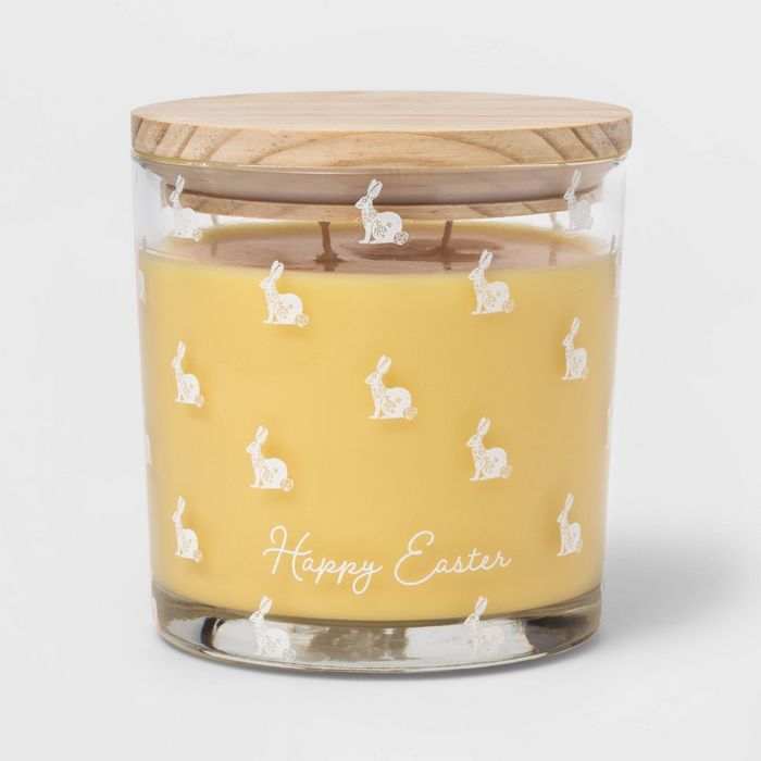 13oz Glass Jar 'Mini Bunny Print' Sweet Carrot & Apricot Candle - Threshold™ | Target