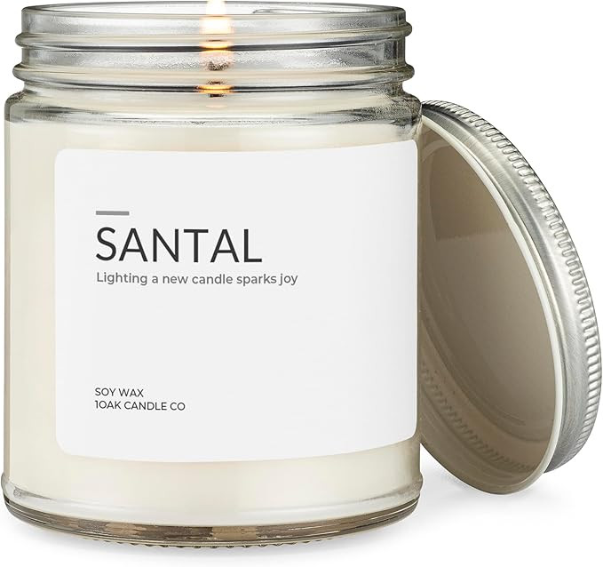 1OAK Santal Candle (Santal) - Soy Wax Scented Candle - Candles for Home Scented - Long Burning Ca... | Amazon (US)