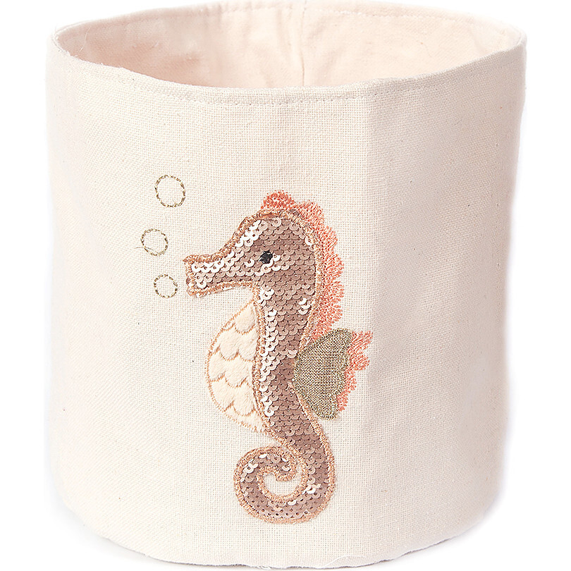 Sequin Seahorse Bin | Maisonette