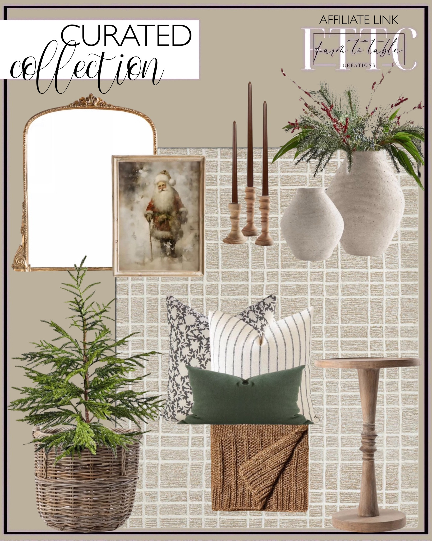 Curated Christmas Collection. Follow @farmtotablecreations on Instagram for more inspiration.

Amber Lewis x Loloi Alie Taupe / Dove Area Rug. Way Day Deal. Earthy Pillow Combination Set, Green Pillows, Floral Line Art Throw Pillow Cover, Pillow Combo Set, Designer Pillow Covers, Modern Farmhouse  Artisan Studio Handcrafted Ceramic Bowl. Artisan Studio Handcrafted Ceramic Vases. Norfolk Pine Stems. Winter Pine Forest Christmas Painting DIGITAL Art | Rustic Landscape PRINTABLE Digital Download. Slifka Sales Co. 14 Inch Tall Resin Tabletop Spruce Tree Decorative Christmas Figurine. Slifka Sales Co. 8 Inch Tall Resin Tabletop Spruce Tree Decorative Christmas Figurine. Lamplust Candle Sticks. Brown Taper Candles. Wynne Coil Abaca Tote Baskets. Colossal Handknit Throw.

Christmas Decor. Curated Christmas Collection. Holiday Decor. Neutral Decor. Cozy Christmas. 

#LTKFindsUnder50 #LTKHome #LTKHoliday