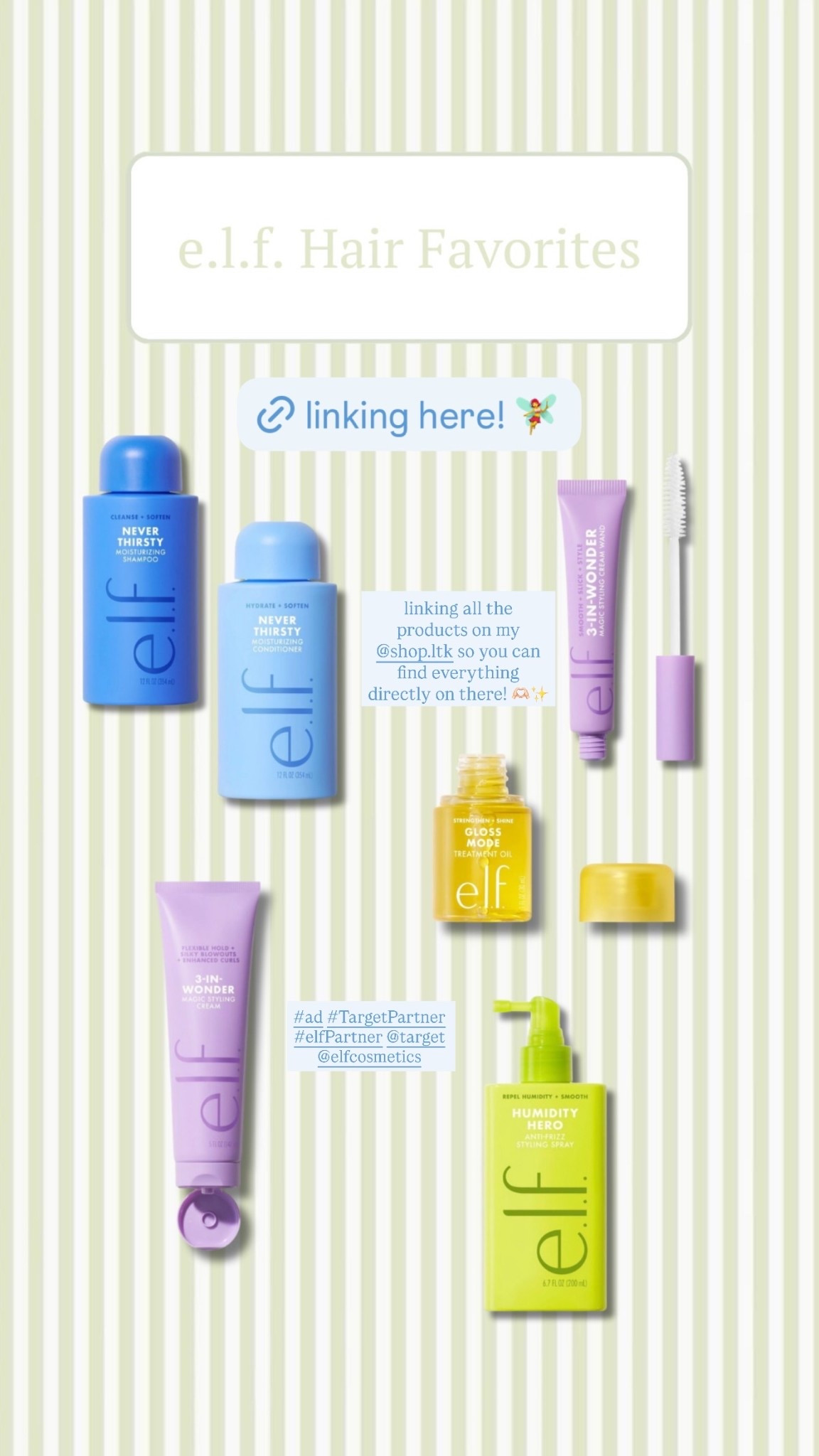 #ad linking all the products on my @shop.ltk so you can find everything directly on there! 🫶🏻✨ #TargetPartner #elfPartner @target @elfcosmetics

#LTKBeauty