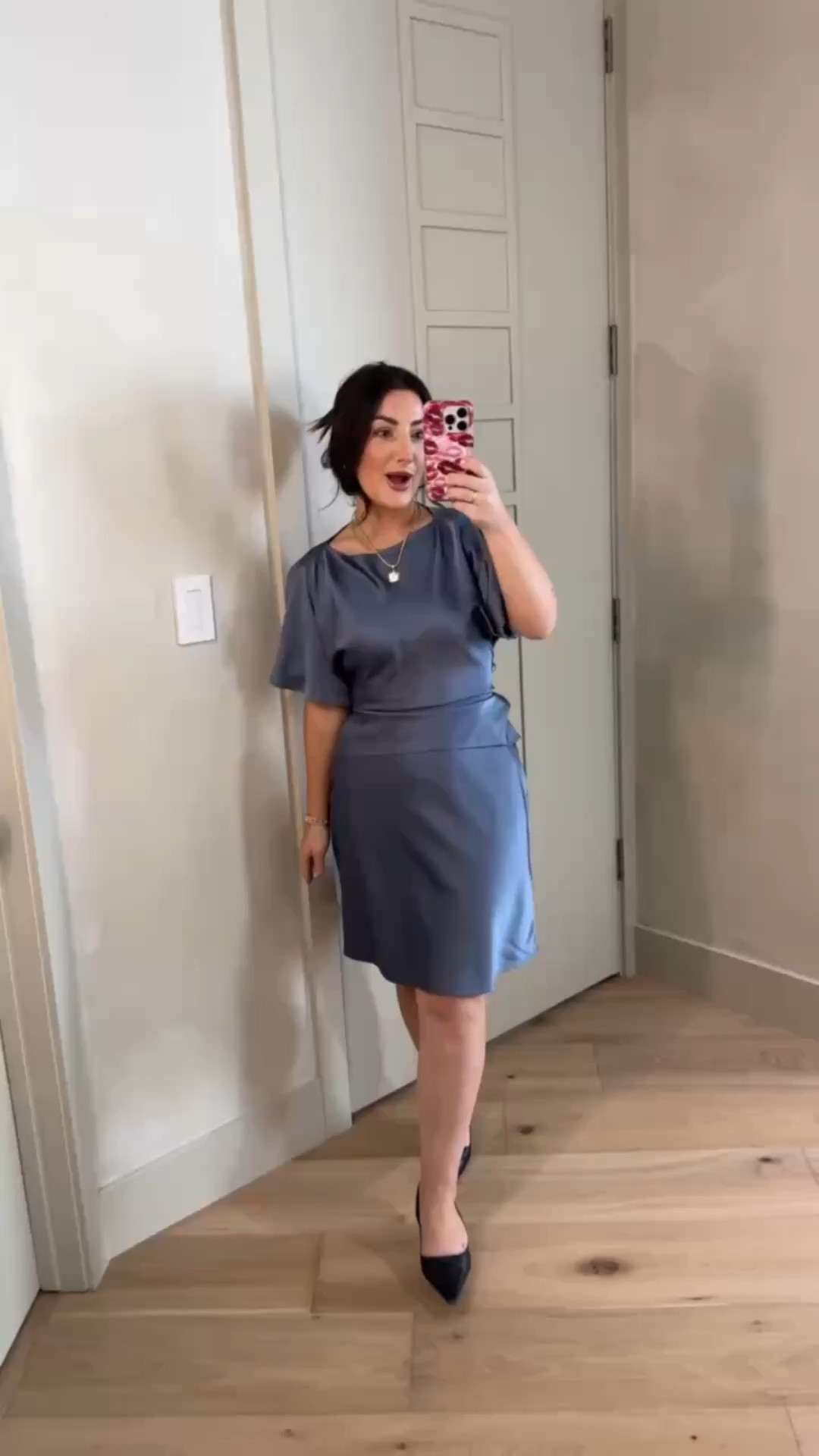 I want this top in every color!! It’s beautiful!!! 

Satin top size small 
Satin skirt size xs 

5'0" 135lbs
Petite friendly

#LTKootd #LTKWorkwear #LTKPetite