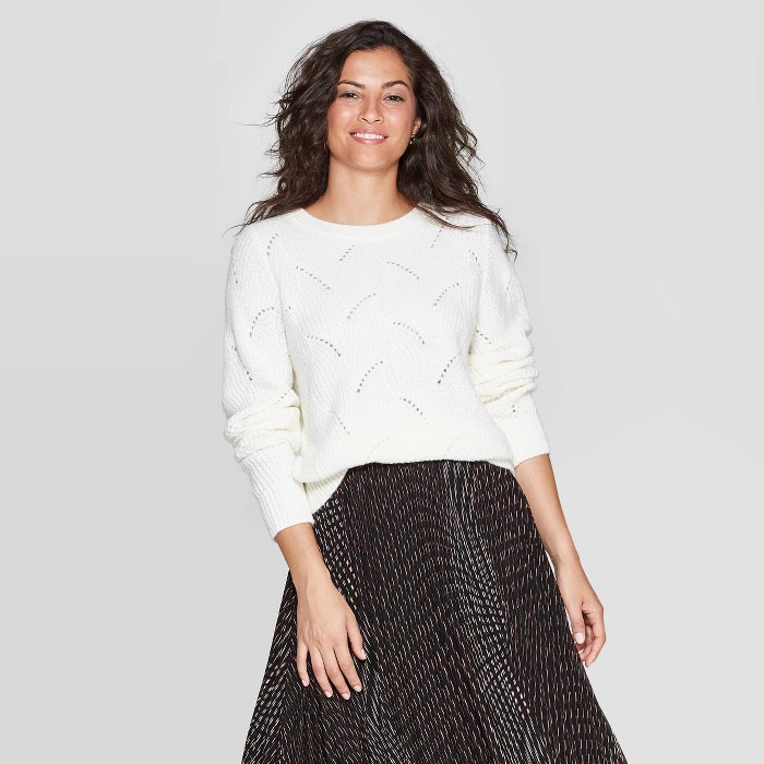 Women's Long Sleeve Crewneck Pullover Sweater - A New Day™ | Target