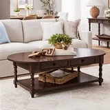 My Texas House Oval Coffee Table, Warm Brown | Walmart (US)