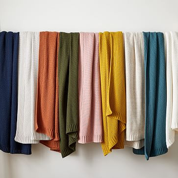 Cotton Knit Throws | West Elm (US)