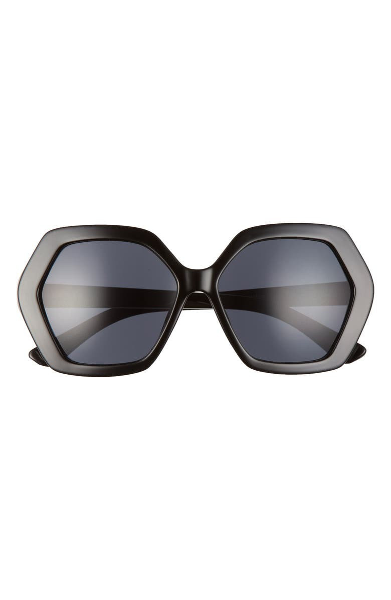 55mm Oversize Hexagon Sunglasses | Nordstrom