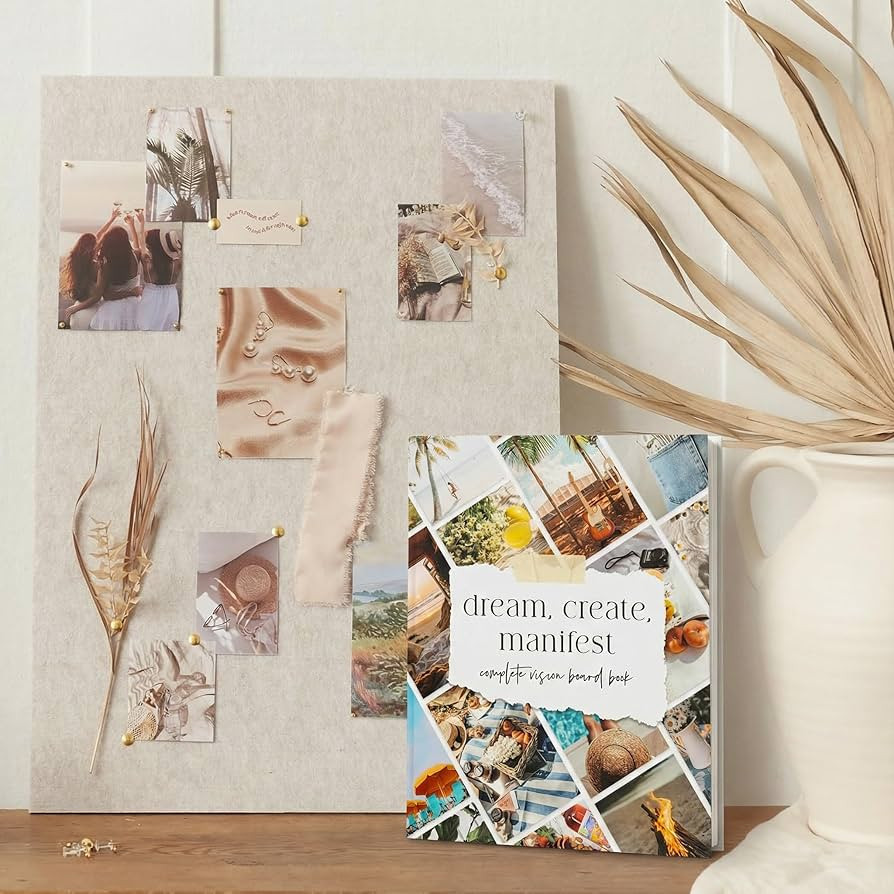 Inspirational Vision Board Kit – Complete Set with Vision Board Book & Felt Board, Motivational... | Amazon (US)