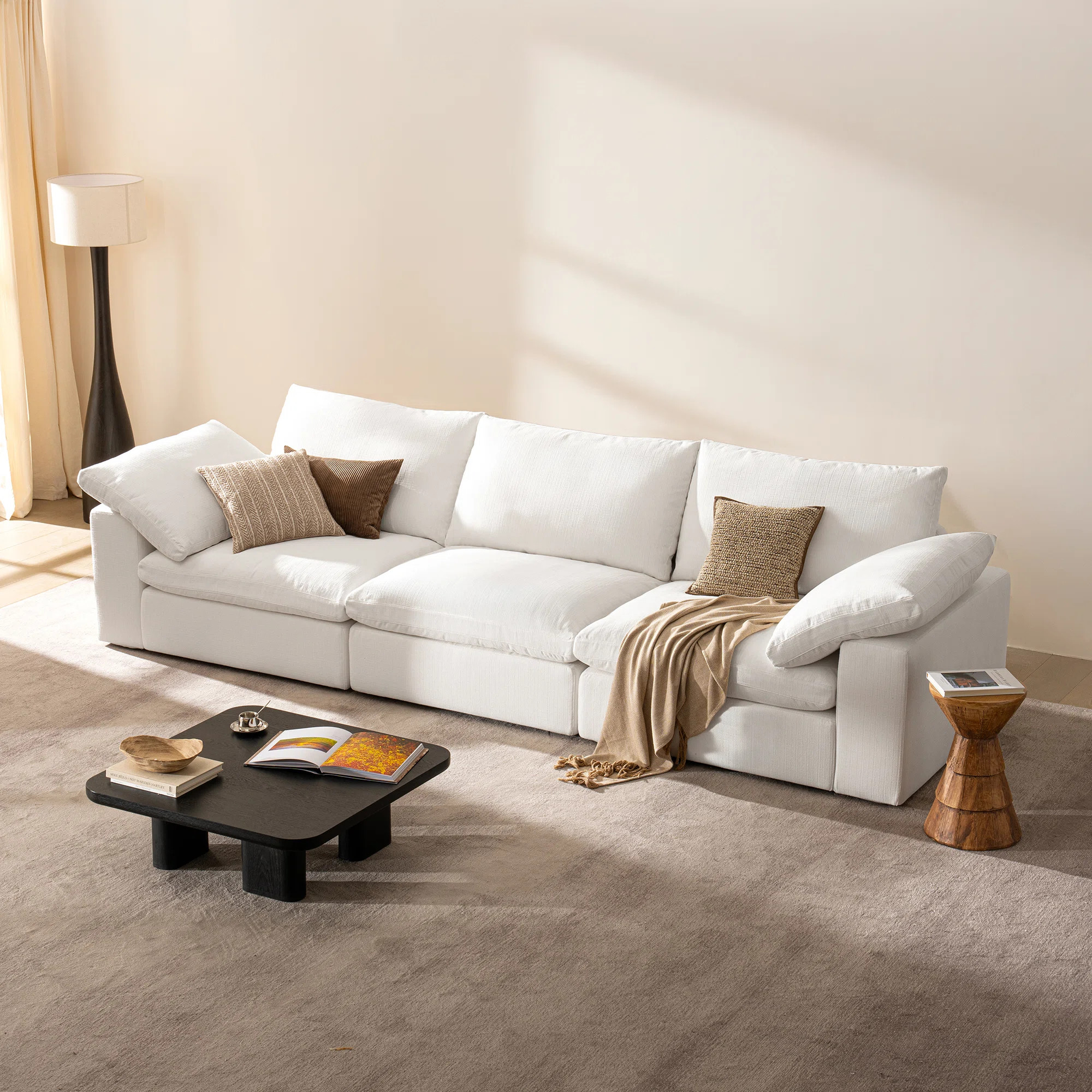 110.2" 3 Seater Cloud Couch, Oversized Modular Sectional Sofa,Wide&Deep Seat Sofas For Living Roo... | Wayfair North America