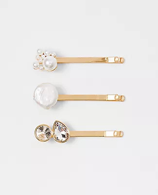 Ann Taylor Pearlized Crystal Bobby Pin Set | Ann Taylor (US)