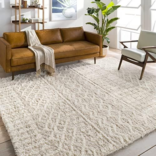 Artistic Weavers Hapsburg Moroccan Shag Area Rug, 7'10" Round, Beige | Amazon (US)