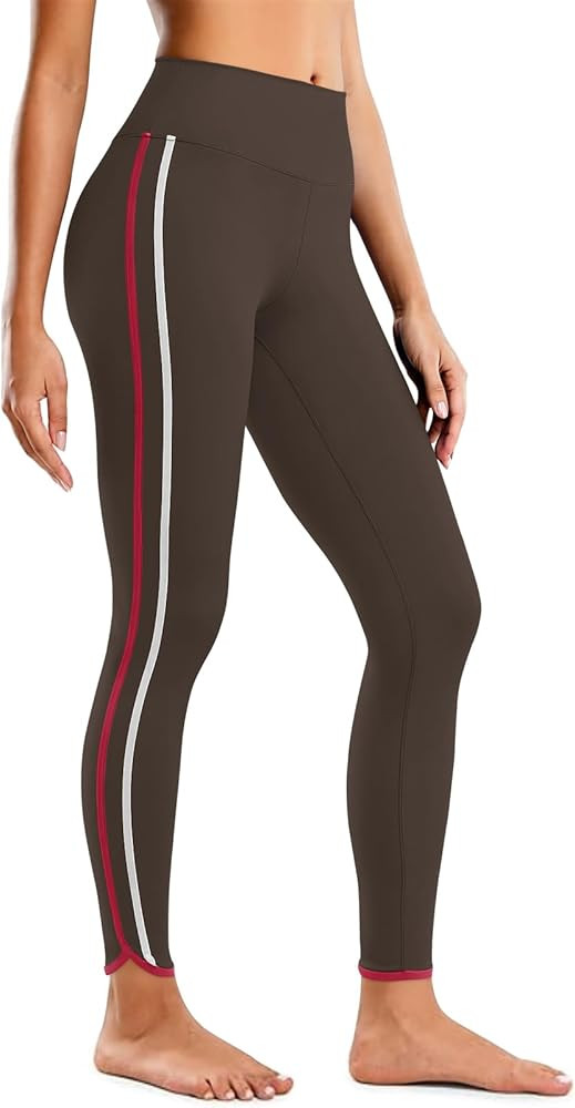 Aoysky Womens Buttery Soft Workout Leggings 25" Side Stripes High Waisted Full Length Yoga Leggin... | Amazon (US)