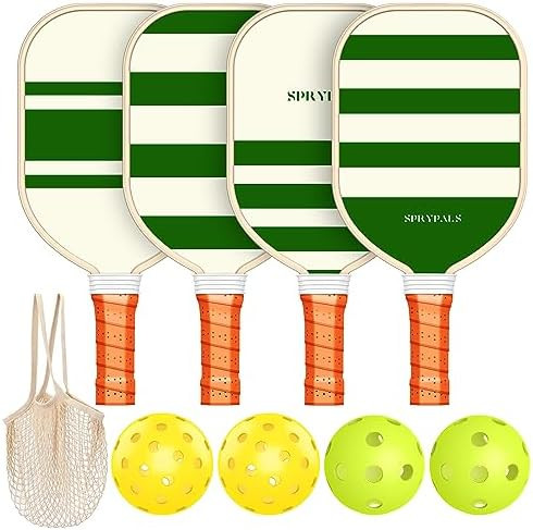 Pickleball Paddles Set of 4, USAPA Approved Pickleball Set of 4 with 4 Pickleball Balls & 1 Carry... | Amazon (US)