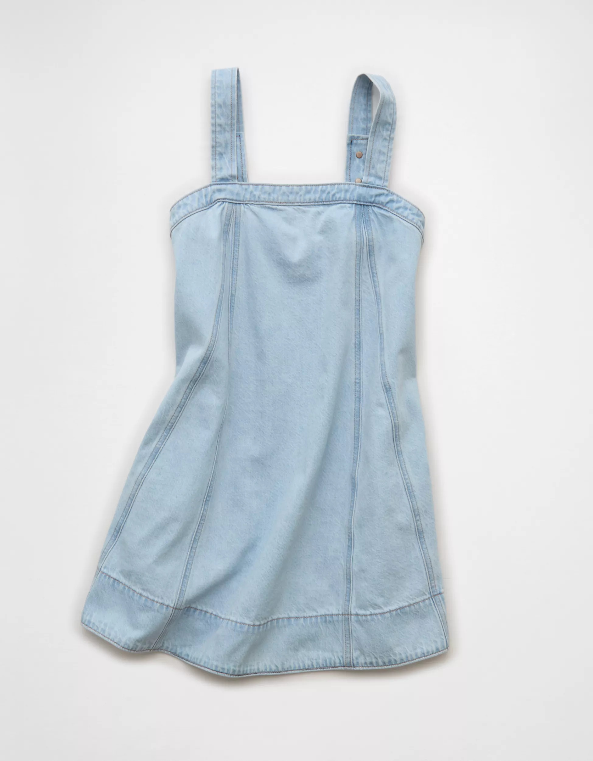 AE Square Neck Denim Shift Dress | American Eagle Outfitters (US & CA)