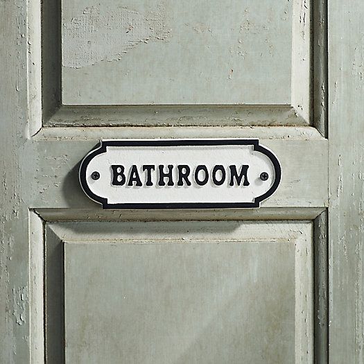 Bathroom Cast Iron Sign | Terrain
