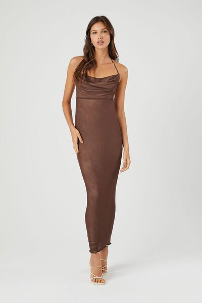 Mesh Cowl Neck Maxi Dress | Forever 21 (US)
